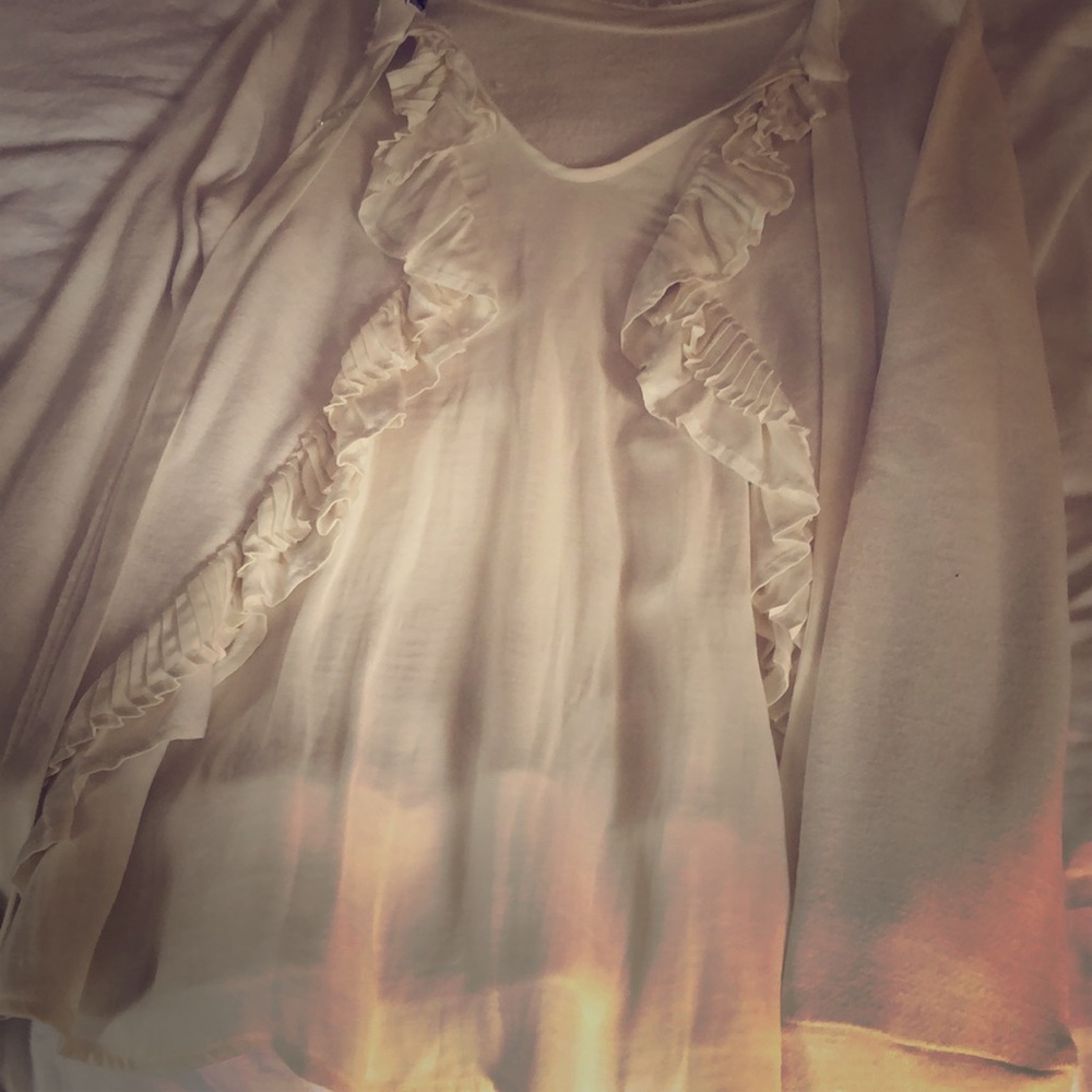 White top with flirty back